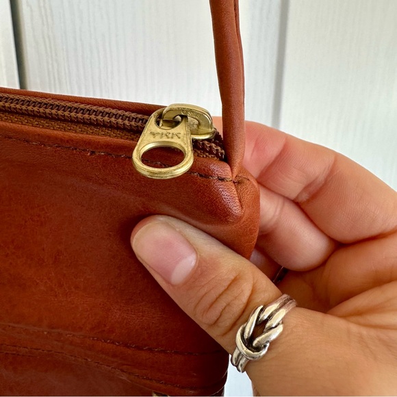 Cognac Leather Crossbody Bag - Picture 6 of 8